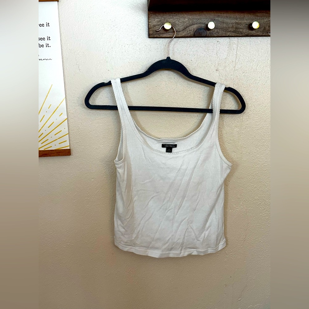 Wild Fable Crop Top Tank- White